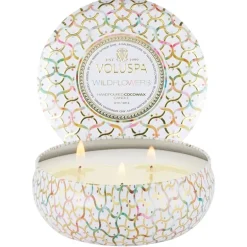 Voluspa 3-Wick Candle Decorative Tin Wildflowers 340g
