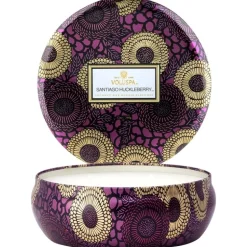 Voluspa 3-Wick Candle Decorative Tin Santiago Huckleberry 340g