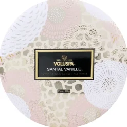 Voluspa 3-Wick Candle Decorative Tin Santal Vanille 340g