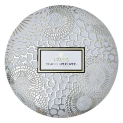 Voluspa 3-Wick Candle Decorative Tin Sparkling Cuvée 340g