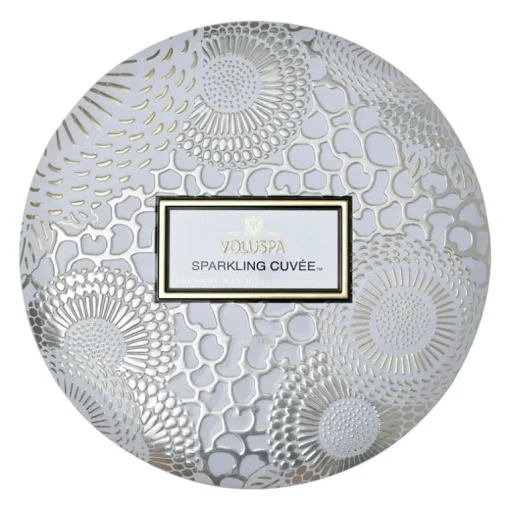 Voluspa 3-Wick Candle Decorative Tin Sparkling Cuvée 340g