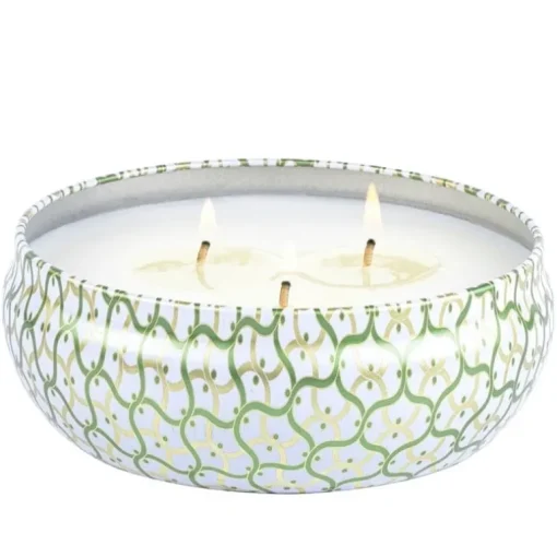 Voluspa 3-Wick Candle Decorative Tin Moroccan Mint Tea 340g