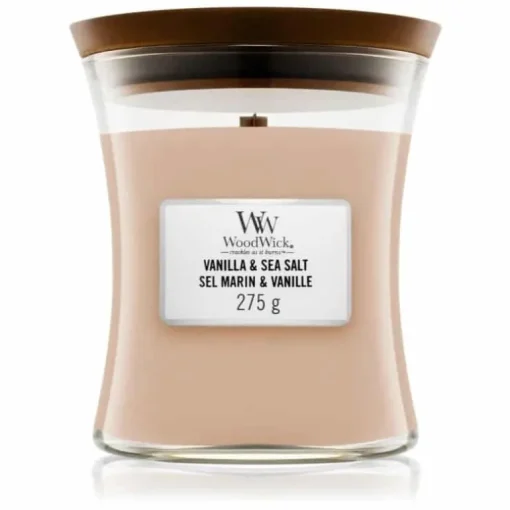 WoodWick Medium – Vanilla & Sea Salt