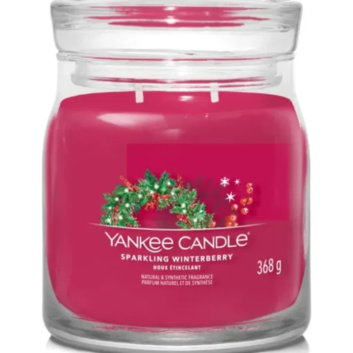 Yankee Candle Signature Medium Jar Sparkling Winterberry 368g
